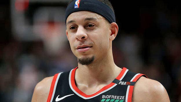 The Portland Trail Blazers guard proposed to his longtime girlfriend Callie Rivers on Valentine's Day.