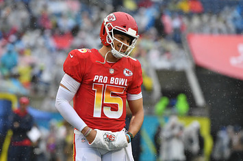 Patrick Mahomes #15 of the Kansas City Chiefs in action during the 2019 NFL Pro Bowl