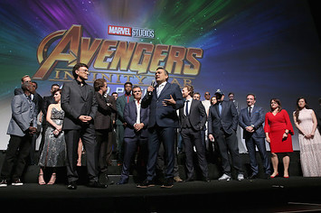 Anthony Russo and Joe Russo and cast & crew of 'Avengers: Infinity War'