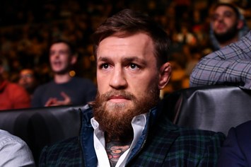 UFC fighter Conor McGregor in attendance at the TD Garden