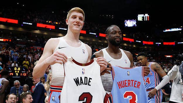 D-Wade pulled off a cool postgame jersey swap with Atlanta Hawks rookie Kevin Huerter, who looked up to him growing up.