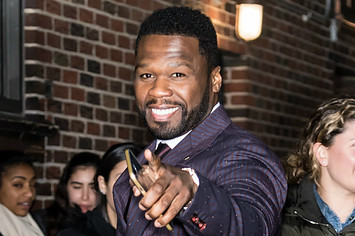 50 Cent is seen arriving at the Ed Sullivan Theater