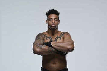 Greg Hardy poses for a portrait during a UFC photo session