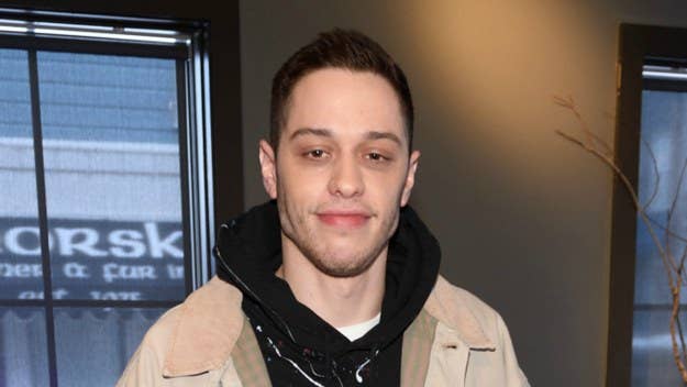 Pictures have surfaced of Pete Davidson and Kate Beckinsale locking lips at a New York Rangers-Washington Capitals game.
