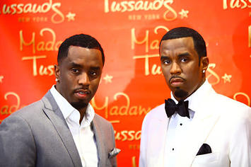 Diddy stands next to his wax doppelganger.