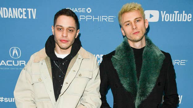 Machine Gun Kelly let it be known that he couldn't be happier for his friend's new relationship.