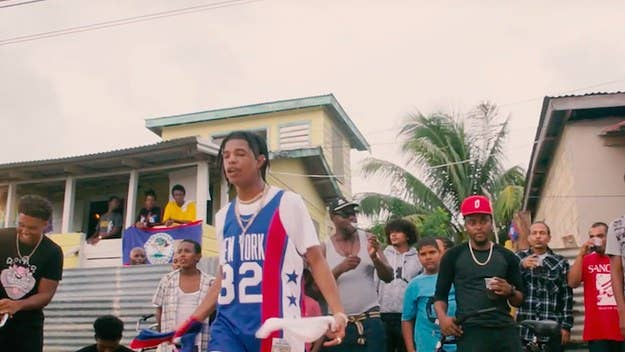 The track samples "Bad Boyz" by Belizean hip-hop star Shyne.