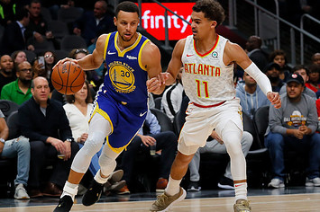 Stephen Curry and Trae Young