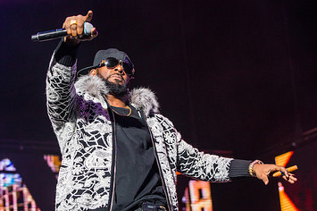 R. Kelly performs at Little Caesars Arena on Feb. 21.