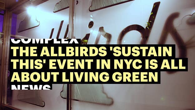 Natasha hits the Allbirds 'Sustain This' event in NYC to check out their new sustainable Tree Topper shoe.