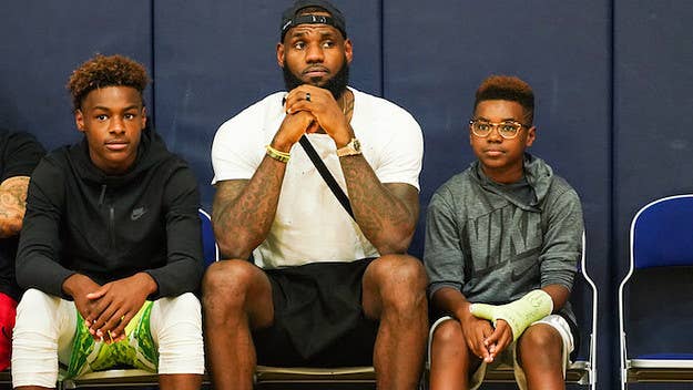 LeBron's two sons are wearing their dad's two different NBA numbers, and he couldn't be happier.