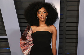 Jessica Williams attends the 2018 Vanity Fair Oscar Party.