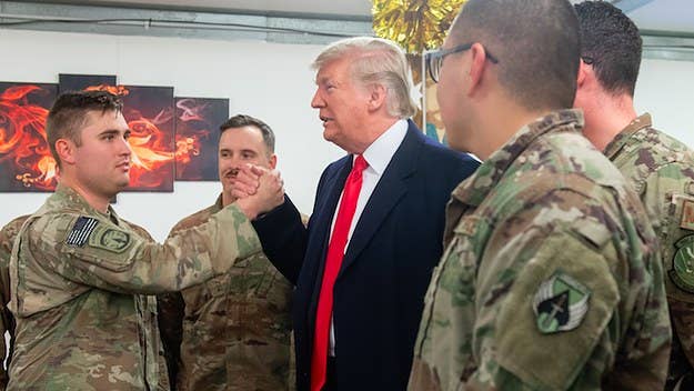 The journey marks Trump's first-ever visit to an active combat zone.