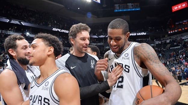 LaMarcus Aldridge dropped a career-high 56 points in the San Antonio Spurs 154-147 victory over the Oklahoma City Thunder in double overtime on Thursday night.