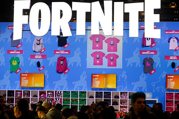 he logo of the video game 'Fortnite' developed by Epic Games