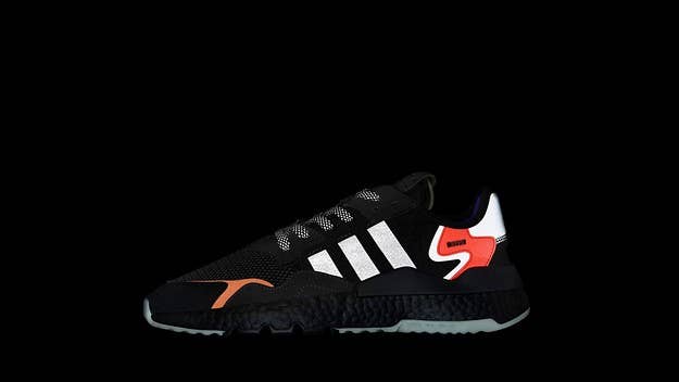 The release date and details for the Adidas Nite Jogger 2019 sneakers featuring reflective accents and Boost cushioning.