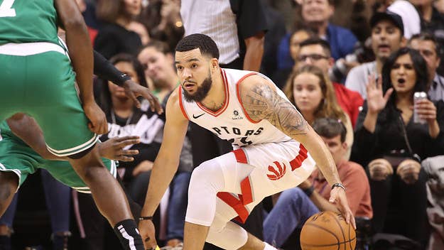 We caught up with the Raptors reserve and asked him if he's seen Drake's hardwood skills on display and Toronto's big offseason acquisition. 