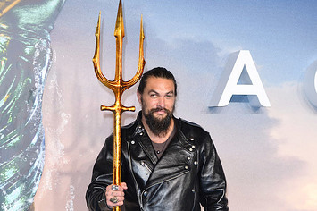 Jason Momoa attends the World Premiere of 'Aquaman' at Cineworld Leicester Square.