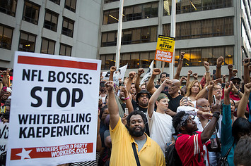 Colin Kaepernick NFL collusion case protestor