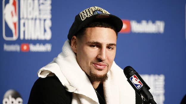 Klay Thompson is reminded of Cleveland's trollish Halloween party over two years ago, and responds to it for the third time in as many years. 