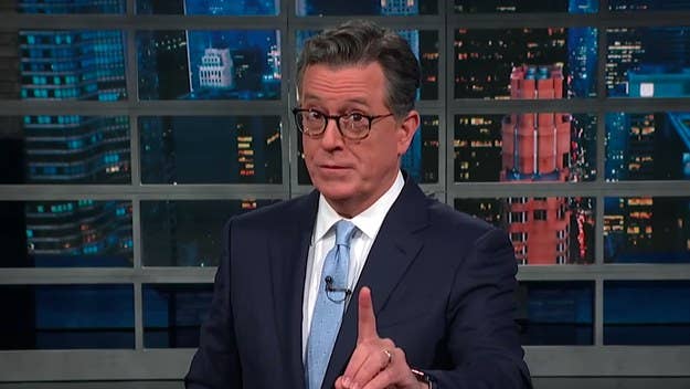 Stephen Colbert addressed the incident on Monday's show while also pointing out the number of inaccurate reports that bubbled up over the weekend.