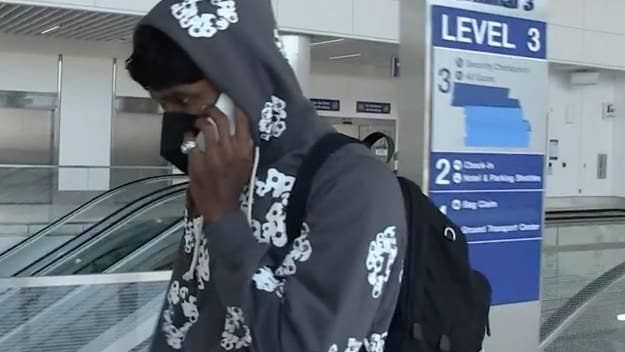 Frank Ocean was spotted at Los Angeles International Airport trying to remain incognito by wearing a black wig, a new look for the reclusive artist.