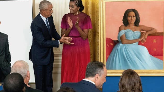 The former President and First Lady attended the unveiling ceremony on Wednesday. The portraits were done by artists Robert McCurdy and Sharon Sprung.