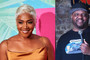 Tiffany Haddish and Aries Spears are pictured in a side by side splice image