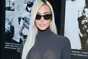 Kim Kardashian is pictured at an event