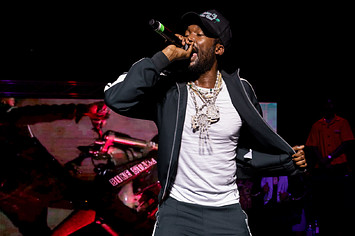 Meek Mill is seen performing live at an event