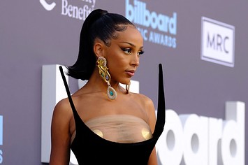US rapper Doja Cat attends the 2022 Billboard Music Awards at the MGM Grand Garden Arena