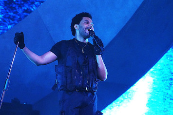The Weeknd performing at Coachella 2022