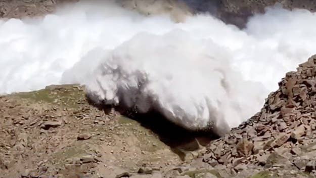 A hiker named Harry Shimmin shared video of his near-death experience with an ice avalanche during a guided tour in Kyrgyzstan with nine others.