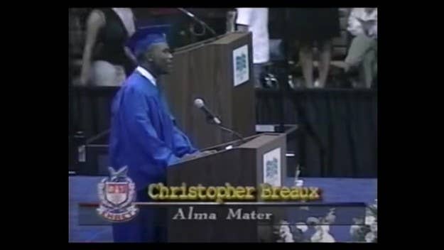 The clip shows Ocean, born Christopher Breaux, leading his class in "John Ehret High School Alma Mater." The video was filmed years before his debut project.