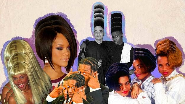 Whether it’s hairstyles or makeup looks, so many beauty trends were started by hip-hop artists. Everything from Lil' Kim's logo wig to ASAP Rocky's nail art. 