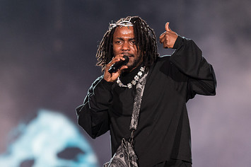 Rapper Kendrick Lamar performs onstage during day three of Rolling Loud Miami 2022