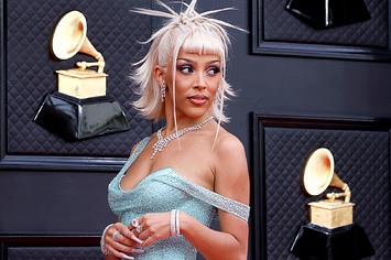 Doja Cat attends the 64th Annual GRAMMY Awards at MGM Grand Garden Arena