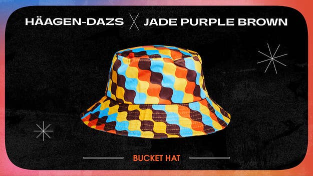 Visual artist Jade Purple Brown has partnered with your favorite ice cream brand Häagen-Dazs for this groovy new bucket hat. Cop yours today.