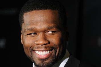 50 Cent photographed while attending a movie premiere.