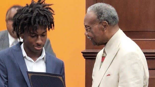 Sixteen-year-old Corion Evans received a Certificate of Commendation for his heroic acts: “I was just like, ‘I can’t let none of these folks die.'"