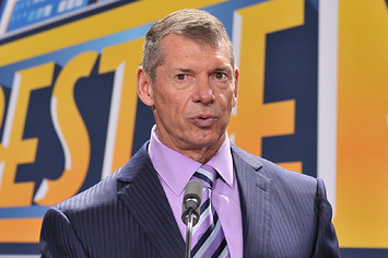 Vince McMahon attends a press conference for WWE Wrestlemania 29.