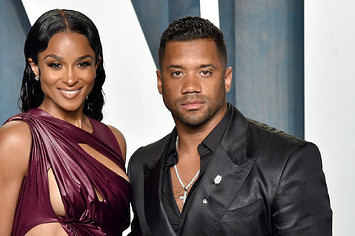 Ciara and Russell Wilson attend the 2022 Vanity Fair Oscar Party.