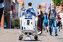 A remote-controlled replica of the Star Wars astromech droid R2-D2