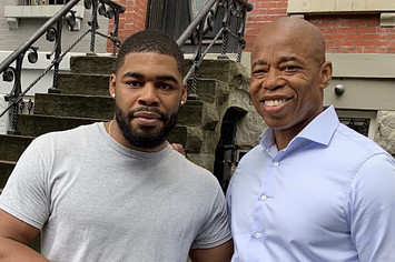 New York City mayor Eric Adams and his son Jordan Coleman