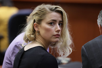 Amber Heard in court during Johnny Depp defamation case.