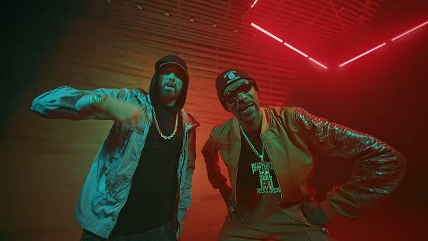 On Friday, Eminem and Snoop Dogg surprised fans with their new collaboration “From the D 2 the LBC,” which is accompanied by a partially animated video.