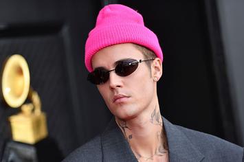 Justin Bieber attends the 64th Annual Grammy Awards