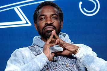 André Benjamin of 'Dispatches from Elsewhere' speaks onstage during the AMC Networks portion of the Winter 2020 TCA Press Tour