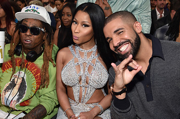 Recording artists Lil Wayne, Nicki Minaj, and Drake