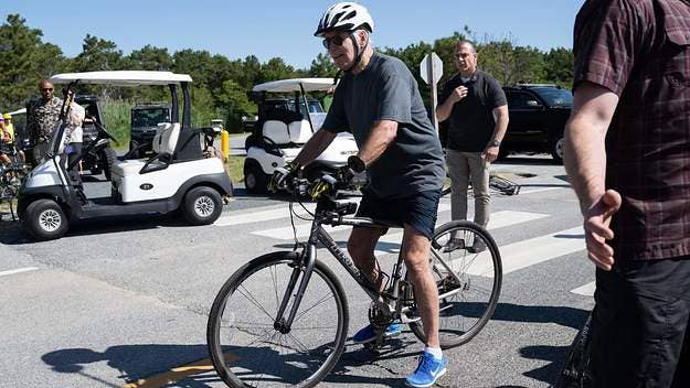 Biden fell off a bike near his beach home after he and First Lady Jill Biden took a ride. The couple celebrated their 45th wedding anniversary this weekend.